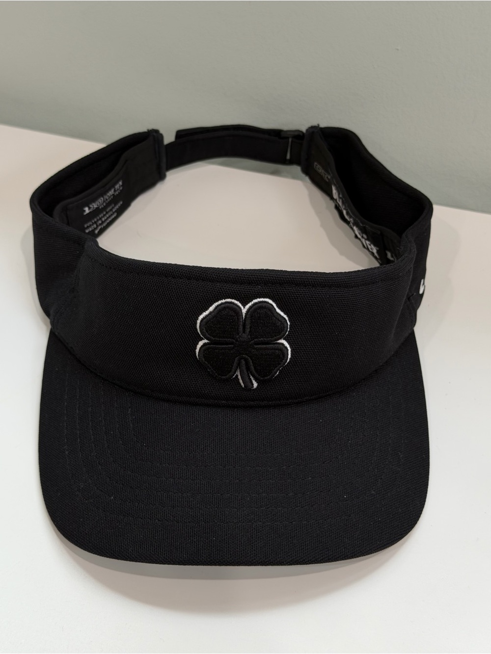 Black Clover Live Lucky Golf Visor Hat Black Adjustable Performance Sun Hat - Picture 2 of 10